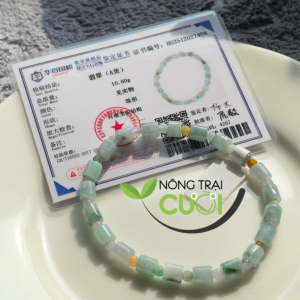 Chuỗi cẩm thạch xanh ngọc, hạt trụ tròn