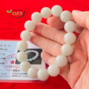 Chuỗi cẩm thạch bạch ngọc to 14mm