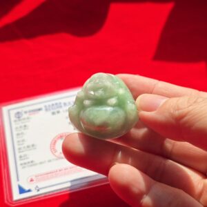 Mặt tượng ngọc cẩm thạch Di Lạc - 7030