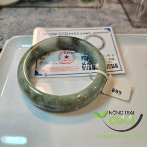 Vòng Ngọc cẩm thạch Xanh Rêu type A, ni 54.5mm - 2608