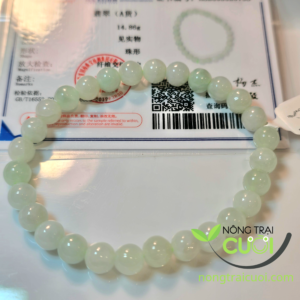Chuỗi Ngọc Cẩm Thạch Xanh Táo type A, 7mm 0708