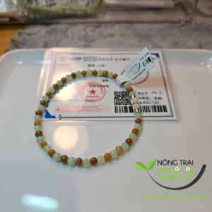 Chuỗi Ngọc Cẩm Thạch Xanh Táo Hoàng Phỉ type A, 4mm