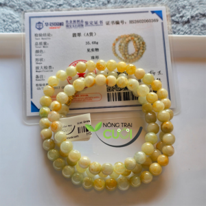 Chuỗi cẩm thạch quấn tay Hoàng Phỉ 6mm - 0369