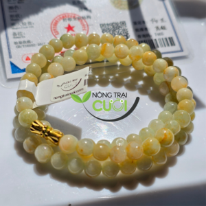 Chuỗi cẩm thạch quấn tay Hoàng Phỉ 6mm - 0370