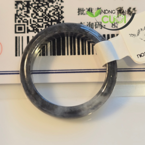 Nhẫn Cẩm Thạch Gà Đen, Type A ni 17.6mm - 0418