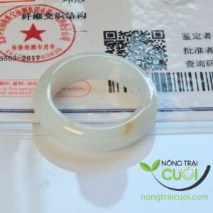 Nhẫn Ngọc Cẩm Thach Bạch Ngọc Soái Kim type A, ni 16mm 9227 - Nông Trại Cười