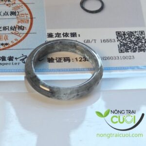 Nhẫn Cẩm Thach Gà Đen type A, ni 16.5mm 0350 - Nông Trại Cười
