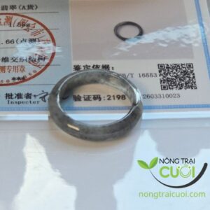 Nhẫn Ngọc Cẩm Thach Gà Đen type A, ni 16mm 0356 - Nông Trại Cười