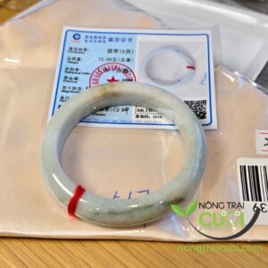 Vòng Ngọc Cẩm Thach Hoàng Phỉ Hoa Bay type A, ni 55.7mm 6424 - Nông Trại Cười