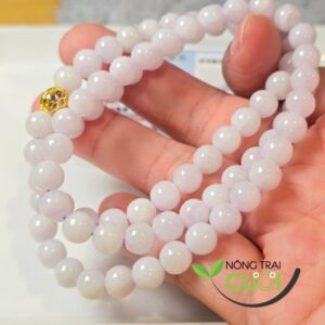 Chuỗi Quấn Tay Bạch Ngọc Trợ Dây Tím type A, size 7mm 4929 - Nông Trại Cười
